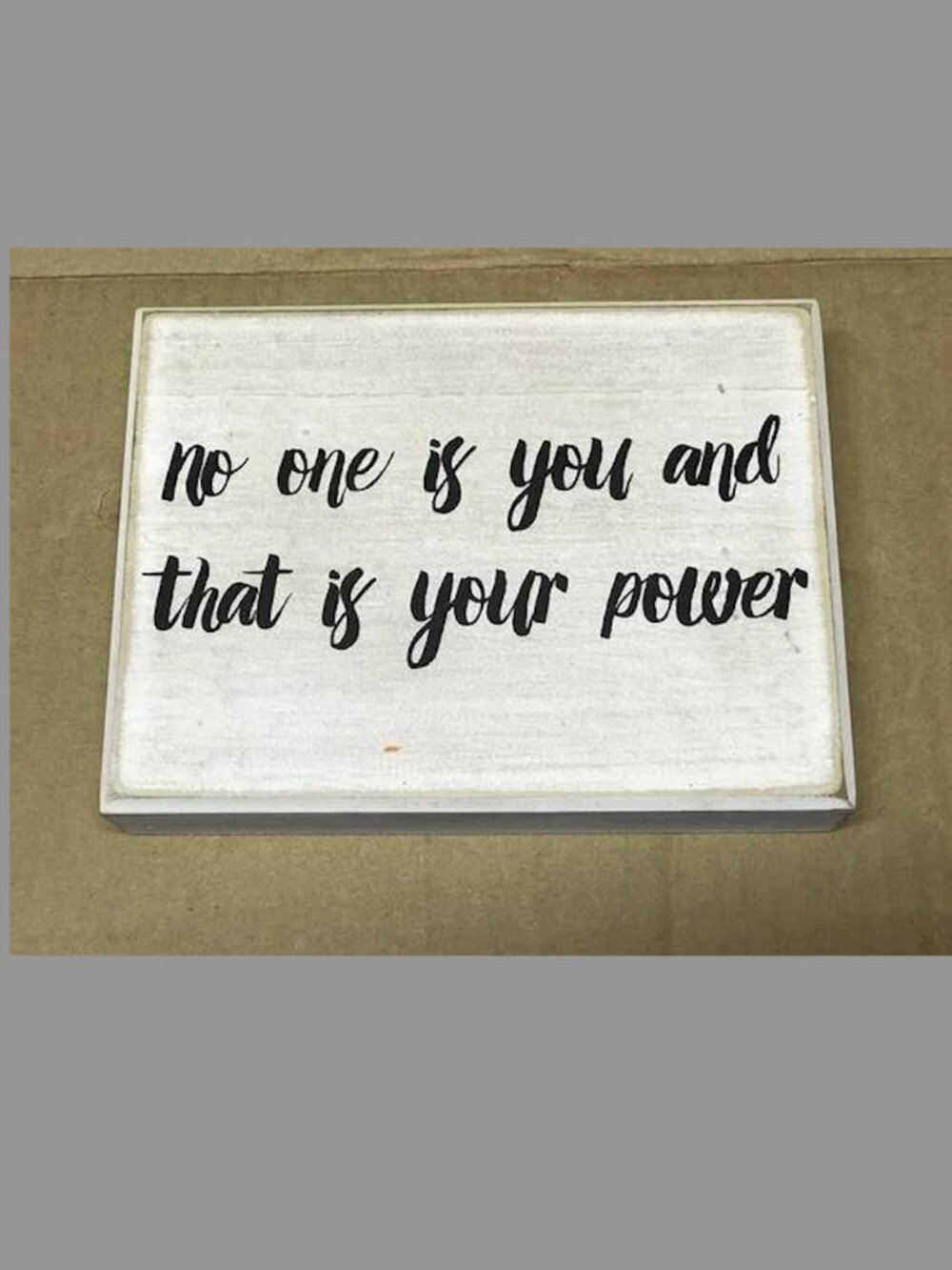 'No One Is You and That is Your Power' Small Canvas Quote Art